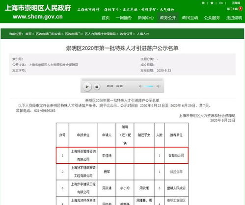 上海崇明區公示特殊人才引進落戶名單 李佳琦在列